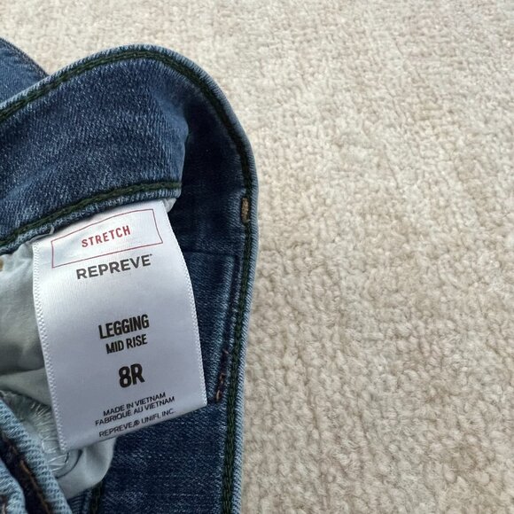 Express Blue Mid Rise Leggings Skinny Jeans 8 - Picture 2 of 11